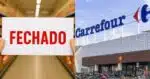 Falência: supermercado como Carrefour tem portas lacradas (Foto: Montagem/TV Foco)
