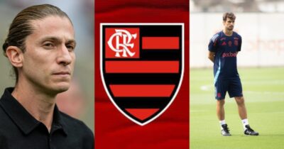 Filipe Luís crava veredito sobre retorno de Rodrigo Caio no Flamengo - Foto: Montagem