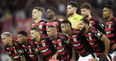 Jogadores do Flamengo em 2025 (Foto: Jorge Rodrigues/AGIF)