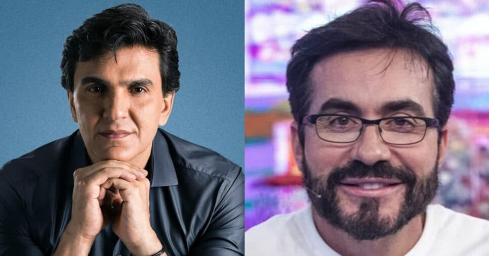 Gabriel Chalita e padre (Foto: Reprodução/Montagem TV Foco)