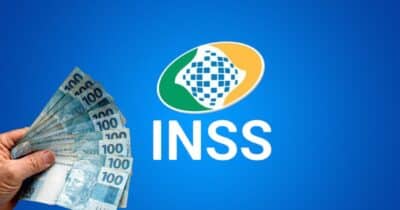 Notas de cem reais e logo do INSS (Fotos: Reproduções / Canva / Internet)