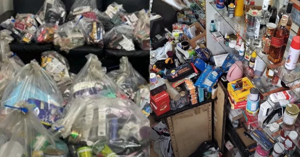 Imagens do mercado (Foto: Band)