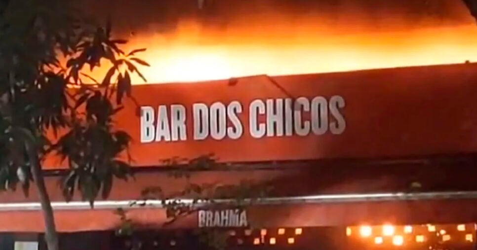 Incêndio no Bar do Chicos (Foto: Reprodução)