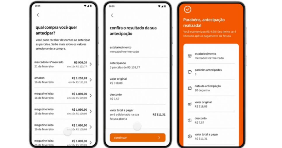 Itaú permite a antecipação de parcelas com desconto