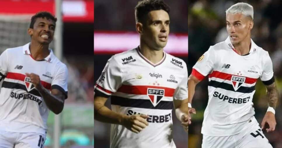 Luiz Gustavo, Oscar e Ferreira, craques do São Paulo - Foto: Montagem