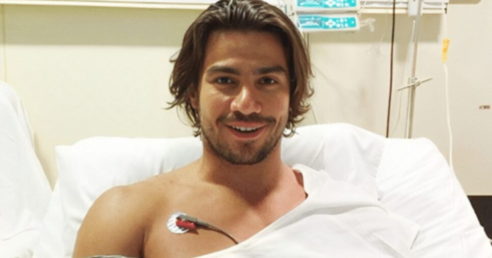 O cantor Mariano no hospital - Foto; internet