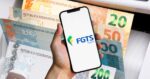 Notas de Real e aplicativo do FGTS (Fotos: Reproduções/ Canva/ Internet)