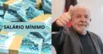 Notas de cem reais, salário mínimo e Luiz Inácio Lula da Silva (Foto: Reproduções / Canva / Ricardo Stuckert)