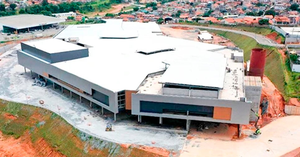 Obra do Shopping Cidade da Serra (Foto: Reprodução)