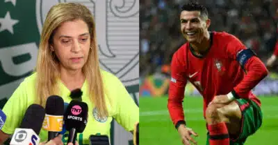 Palmeiras: Leila Pereira recebe apoio para trazer Cristiano Ronaldo (Foto: Reprodução/Montagem TV Foco)