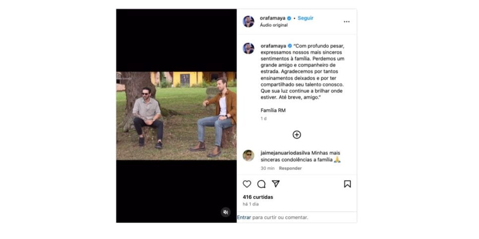 Publicação de Rafa (Foto: Reprodução / Instagram)