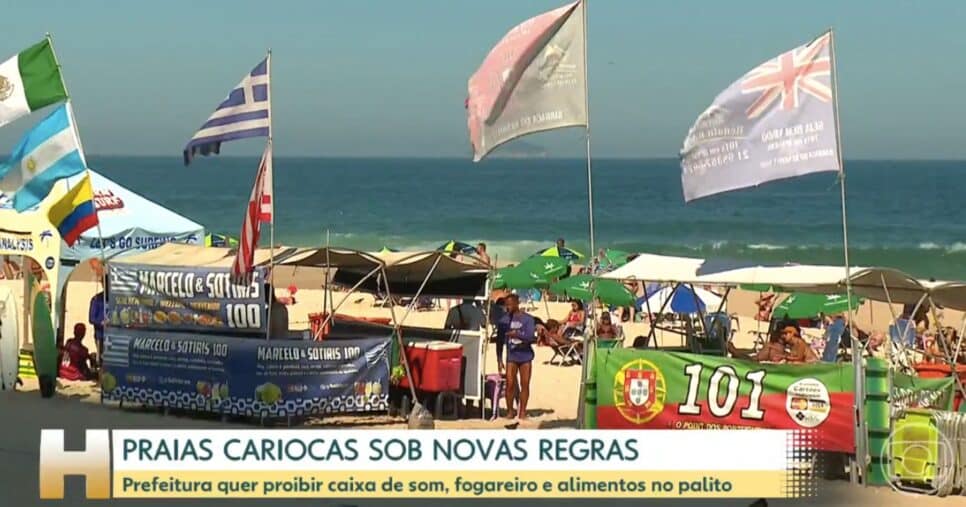 Quiosques de praia no Rio de Janeiro (Foto: Reprodução / Globo)