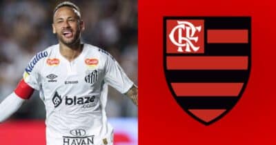 Rasteira no Santos: Estrela do Flamengo quer Neymar no RJ (Foto: Montagem/TV Foco)