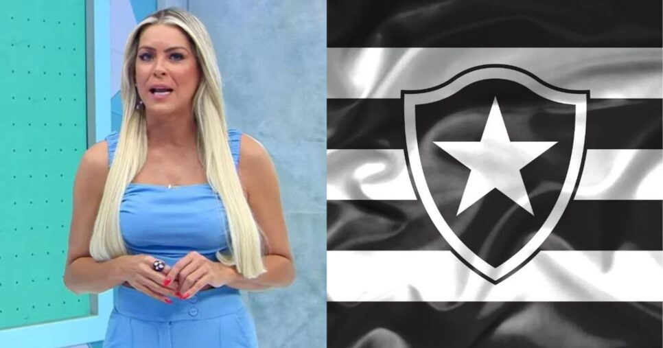Renata Fan e trunfo do Botafogo - Foto Reprodução Internet