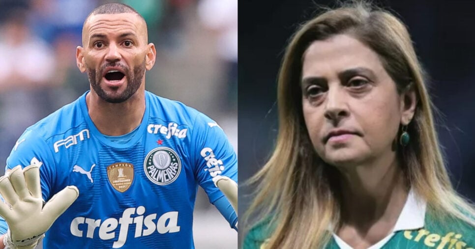 Adeus Weverton: Leila arma contratação de goleiro no Palmeiras (Foto: Reprodução/Montagem TV Foco)