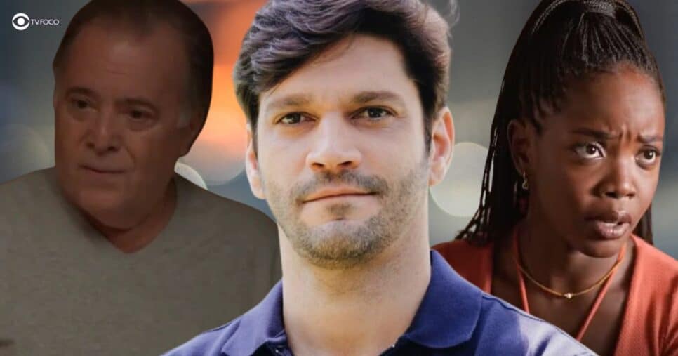 Abel, Vanderson e Leona em Dona de Mim (Foto: Reprodução / Globo / Montagem TV Foco)