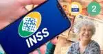 Aposentada e aplicativo do INSS (Foto: Reprodução / Canva / Gov / Montagem TV Foco)