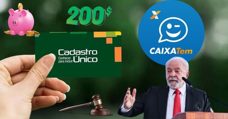 Caixa Tem, poupança, lei, CadÚnico e Lula (Foto: Reprodução / Gov / Canva / Montagem TV Foco)
