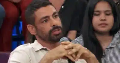 Cauã Reymond durante o Altas Horas (Foto: Reprodução/ Internet)