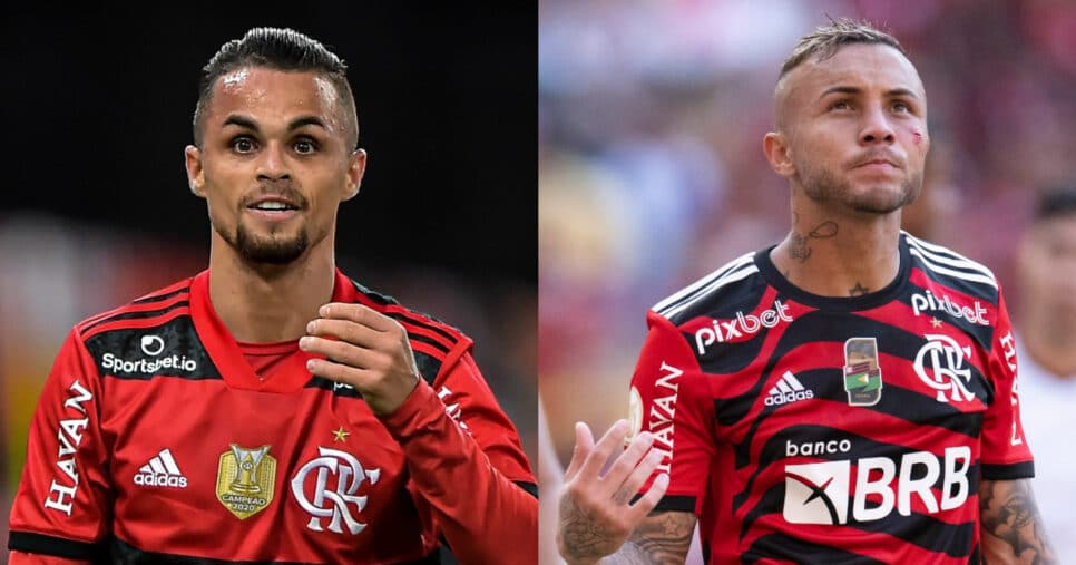 Filipe Luís avisado: Flamengo arma saída de Michael e Cebolinha (Foto: Reprodução/Montagem TV Foco)