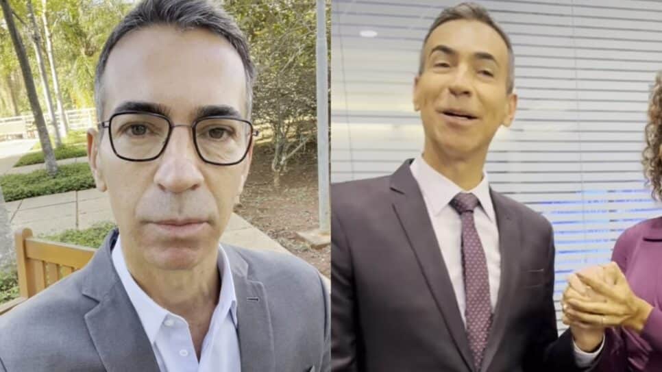 Como César Tralli recebeu a notícia mais difícil da sua vida (Foto: Reprodução/ Instagram/ Montagem)