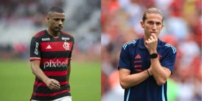 Filipe Luís chora com De la Cruz e +3 fora (Reprodução: Anderson Romao)