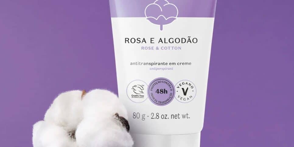 Antitranspirante em Creme Cuide-se Bem Rosa e Algodão