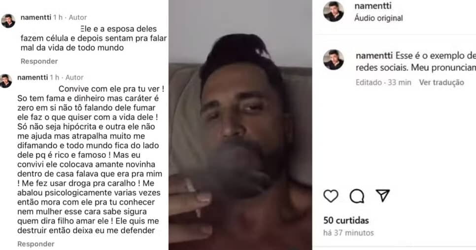 Jovem expõe pai nas redes sociais (Foto: Reprodução/Montagem TV Foco)