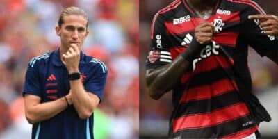 Filipe Luís pode ver craque do Flamengo ficar de fora (Reprodução: Buda Mendes)