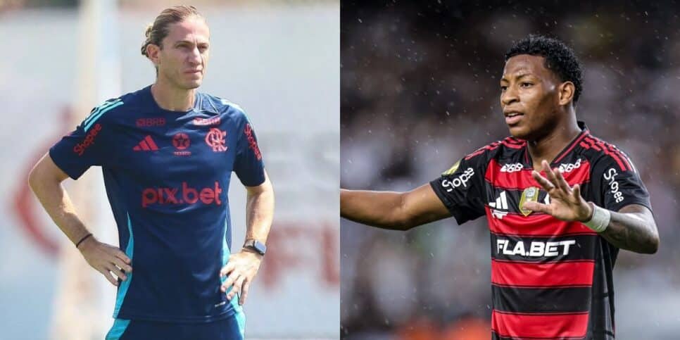 Filipe Luís chora com adeus de Gonzalo Plata no Flamengo (Reprodução: Gilvan de Souza)