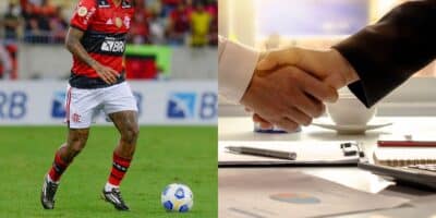 Estrela do Flamengo assina contrato com gigante em 2025 (Reprodução: Montagem TV Foco)