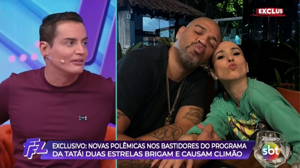 Leo Dias entrega detalhes do abandono do ex-jogador em gravações de programa (Foto: Reprodução/ Fofocalizando/ SBT)