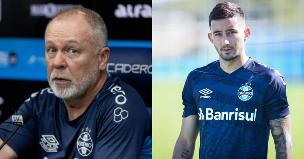 Mano avisado: Dupla de Villasanti tem demissão no Grêmio (Foto: Reprodução/Montagem TV Foco)