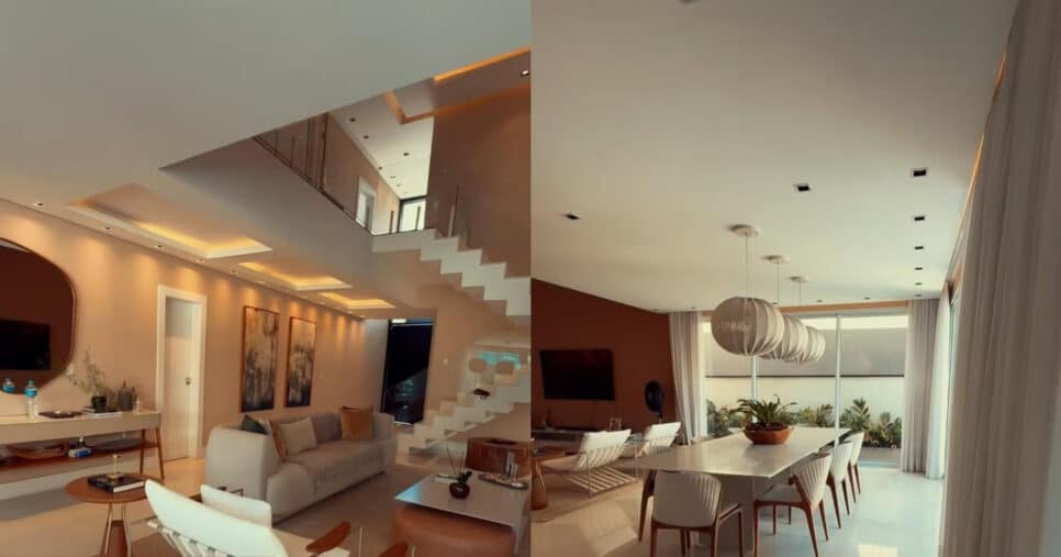 Detalhes da mansão (Foto: Reprodução/Montagem TV Foco)