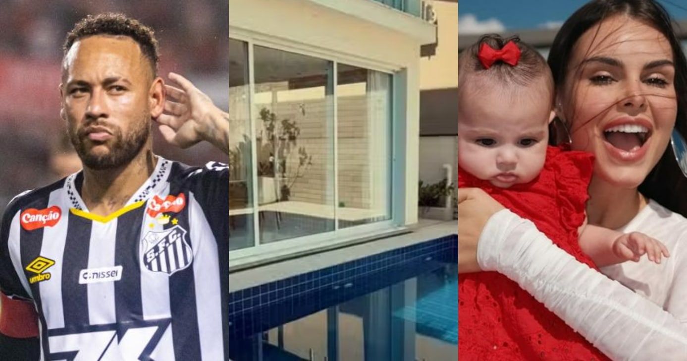 5 suítes e jardim: Neymar compra mansão pra mãe de filha fora (Foto: Reprodução/Montagem TV Foco)