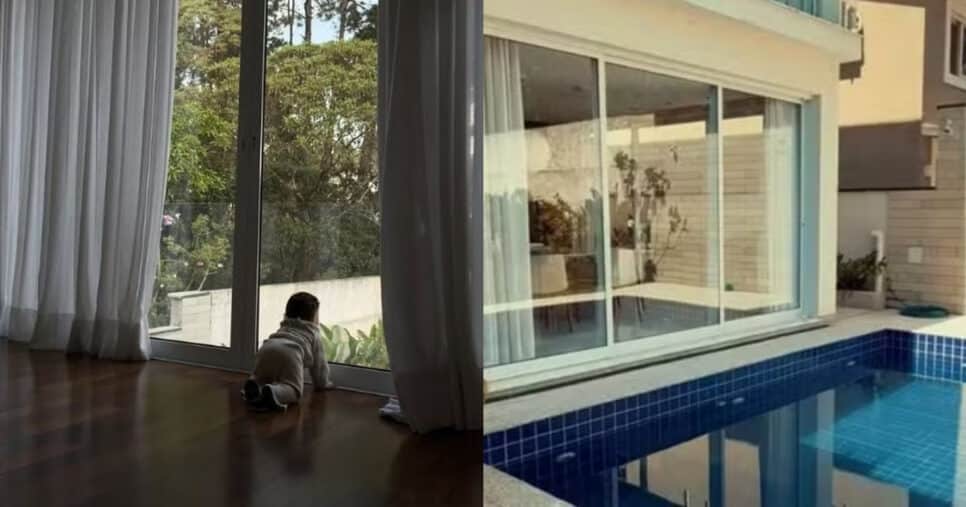 Neymar, jogador do Santos, comprou mansão em São Paulo para sua filha Helena (Foto: Reprodução/Montagem TV Foco)
