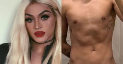 Pabllo Vittar surge só de toalha e com volumão marcando (Foto: Reprodução/ Instagram/ Montagem)