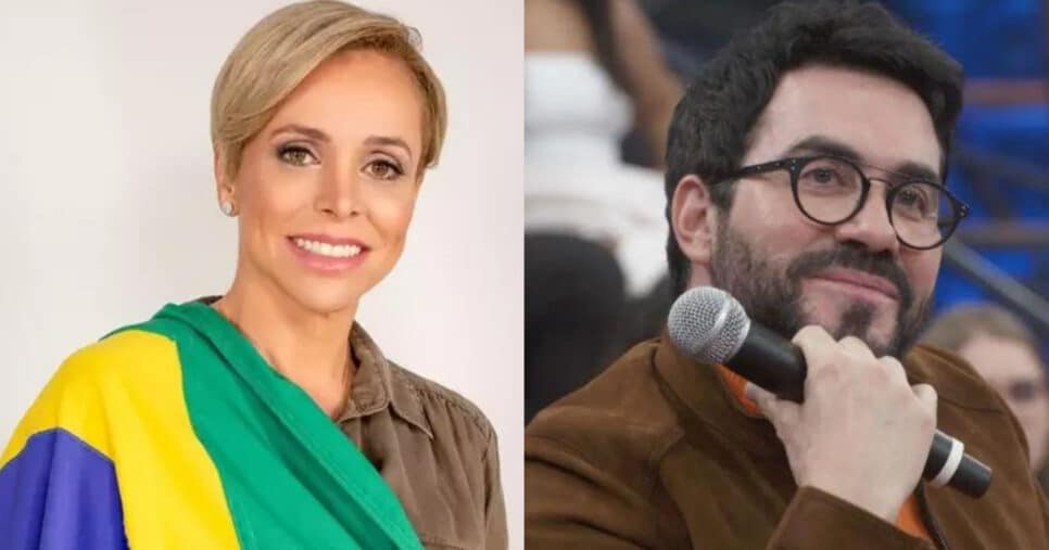 Cristiane Brasil e Padre Fábio de Melo (Foto: Reprodução/Montagem TV Foco)