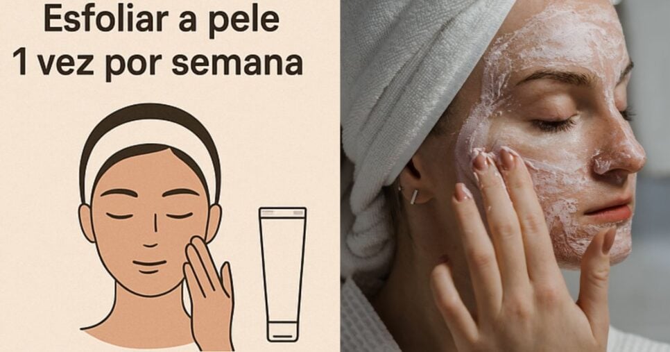 Passo 2- esfoliação semanal (Foto: Reprodução/Montagem/Lennita/Canva/TV Foco)