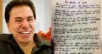 Veja carta deixada por Silvio Santos (Foto: Reprodução)