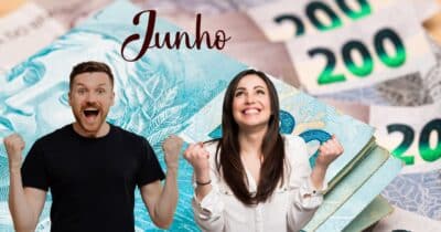Trabalhadores comemorando saque (Foto: Reprodução / Canva / Montagem TV Foco)