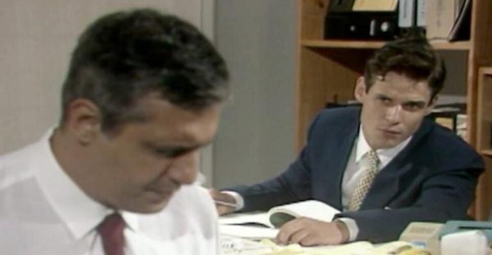 Ivan (Antonio Fagundes) e Luciano (Jairo Lourenço) na versão original da novela (Foto: Reprodução/ Globo)