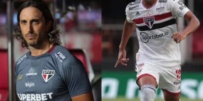 Zubeldía chora com debandada de 2 no São Paulo (Reprodução: Marco Miatelo)