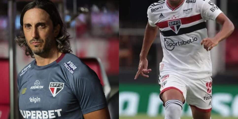 Zubeldía chora com debandada de 2 no São Paulo (Reprodução: Marco Miatelo)