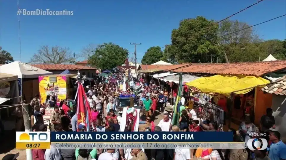 Todos os anos a romaria celebra no dia 17 de agosto, ainda mais em Natividade (Foto Reprodução/Globo)