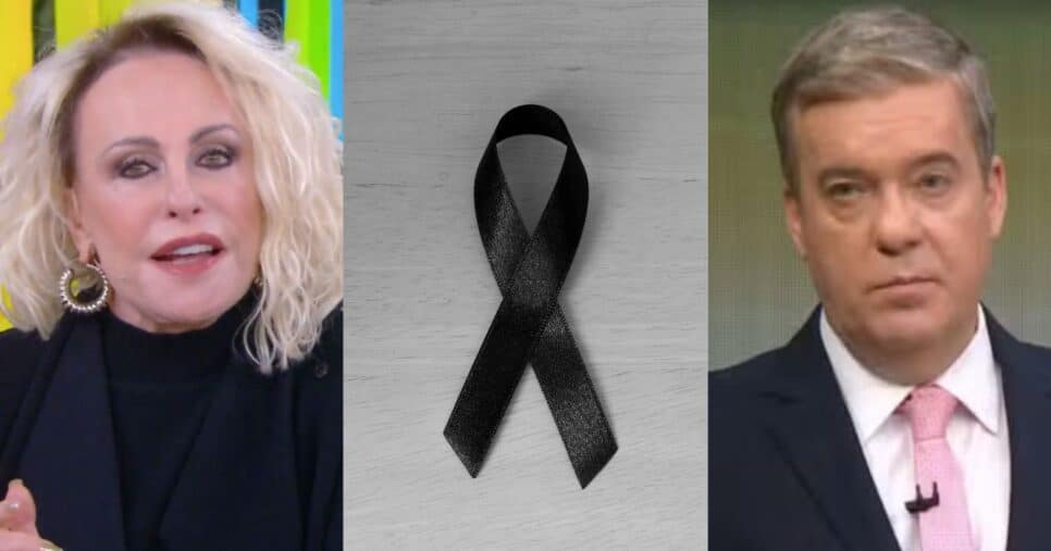 Ana Maria, imagem de luto e Roberto Kovalick (Fotos: Reproduções / Globo / Canva)