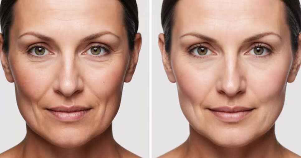 Antes e depois de rugas (Foto: Freepik)