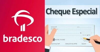 Bradesco e ilustração cheque especial (Fotos: Reproduções / Internet)