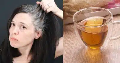 Chá para cabelo grisalho - Montagem TVFOCO