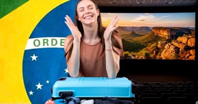 Cidade de paisagem paradisíaca é um dos roteiros turísticos mais cinematográficos do Brasil (Foto Reprodução/Montagem/Tv Foco/Canva/Lennita)